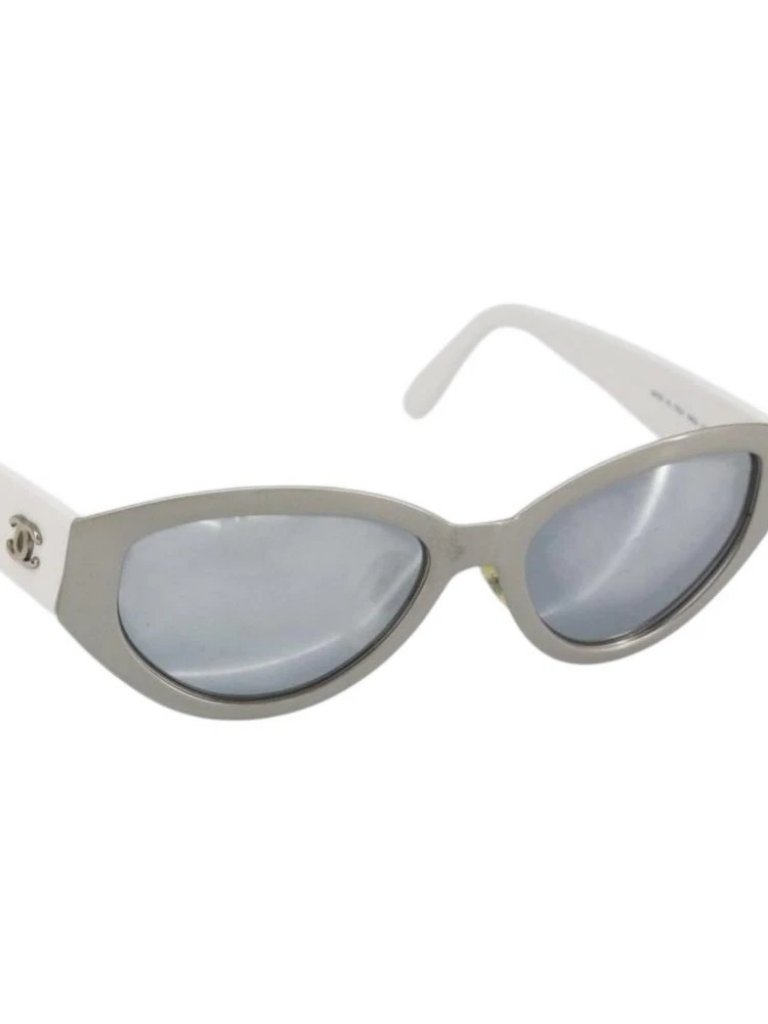 Chanel Sunglasses Plastic White Cc Auth